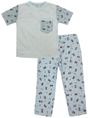 Пижама с зебрами - Размер 122 - Цвет голубой - Картинка #3