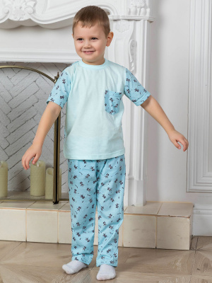 Пижама с зебрами - Размер 122 - Цвет голубой - Картинка #2